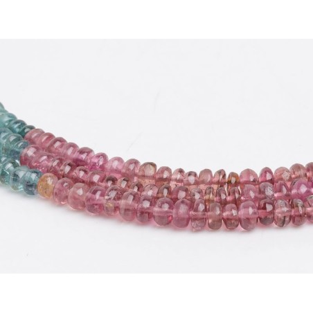 Τουρμαλίνης - Tourmaline χρώμα πολύχρωμο ροδέλα ταγιέ 3.5 mm Brazilia