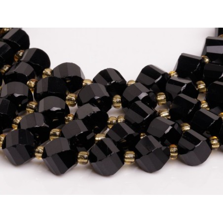 Τουρμαλίνης - Tourmaline χρώμα μαύρο σχήμα οβάλ ταγιέ 7x8 mm