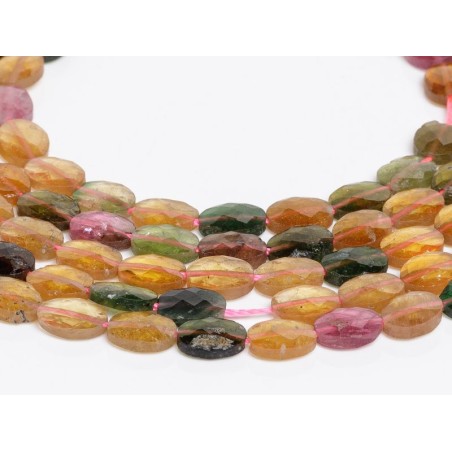 Τουρμαλίνης - Tourmaline χρώμα πολύχρωμο σχήμα οβάλ ταγιέ 6x8 mm