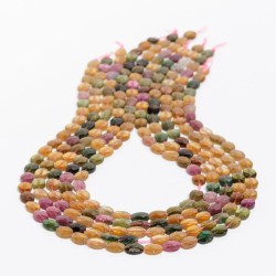 Τουρμαλίνης - Tourmaline χρώμα πολύχρωμο σχήμα οβάλ ταγιέ 6x8 mm