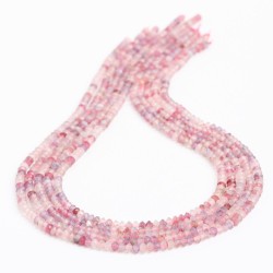 Τουρμαλίνης - Tourmaline χρώμα ροζ σχήμα δίσκος ταγιέ 4 mm