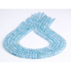 Ακουαμαρίνα - Aqua marine χρώμα μπλε ανοικτό σχήμα ροδέλα ταγιέ 6 mm