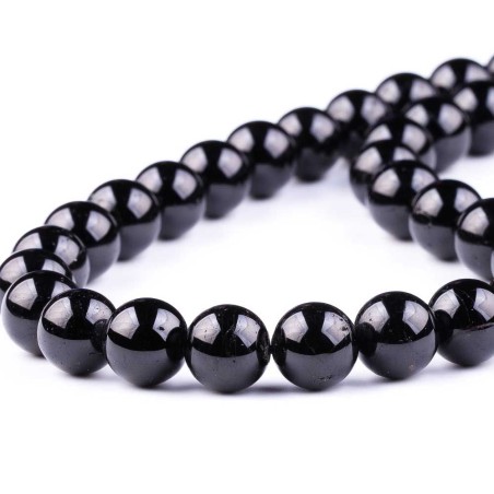 Τουρμαλίνης - Tourmaline χρώμα μαύρο σχήμα σφαιρικό 12 mm