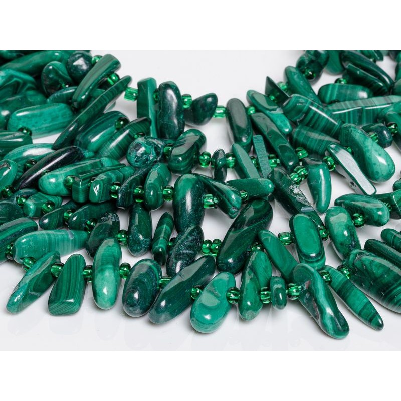 Μαλαχίτης - Malachite χρώμα πράσινο σχήμα ακανόνιστο κλαδί 12-18 mm