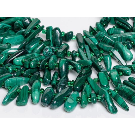 Μαλαχίτης - Malachite χρώμα πράσινο σχήμα ακανόνιστο κλαδί 12-18 mm