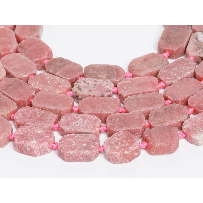 Ροδονίτης - Rhodonite χρώμα ροζ σχήμα ορθογώνιο ακανόνιστο