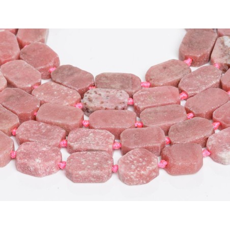 Ροδονίτης - Rhodonite χρώμα ροζ σχήμα ορθογώνιο ακανόνιστο
