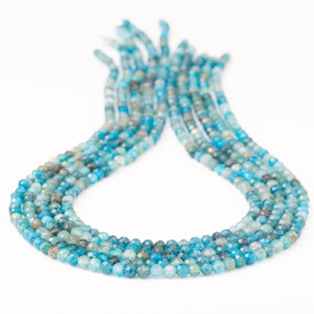 Απατίτης - Apatite χρώμα μπλε σχήμα σφαιρικό ταγιέ 4 mm v1