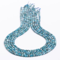 Απατίτης - Apatite χρώμα μπλε σχήμα ροδέλα ταγιέ 4 mm