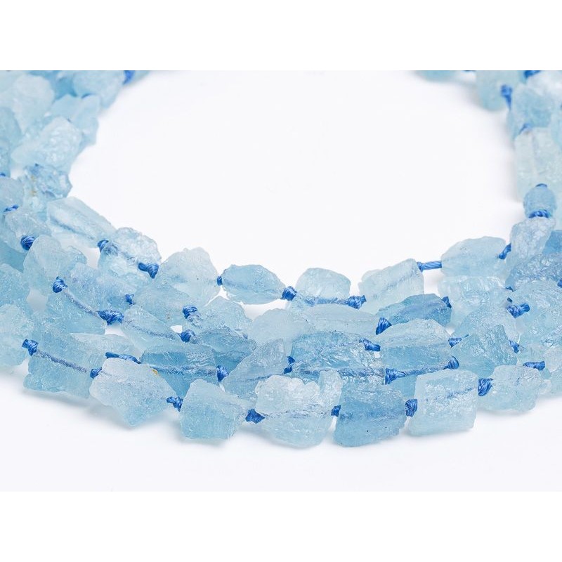 Ακουαμαρίνα - Aqua marine χρώμα μπλε ανοικτό σχήμα ακανόνιστο cut 7-9 mm