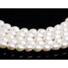 Μαργαριτάρια (Pearls) χρώμα λευκό σχήμα οβάλ 4.5x5.5 mm