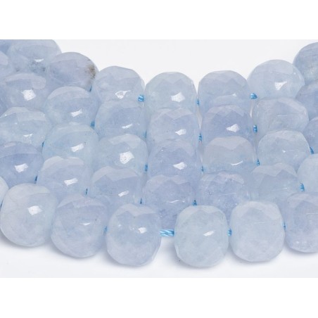 Ακουαμαρίνα - Aqua marine χρώμα μπλε ανοικτό σχήμα κύβος ταγιέ 7.5 mm V1