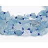 Ακουαμαρίνα - Aqua marine χρώμα μπλε ανοικτό σχήμα ακανόνιστο cut 5-7 mm