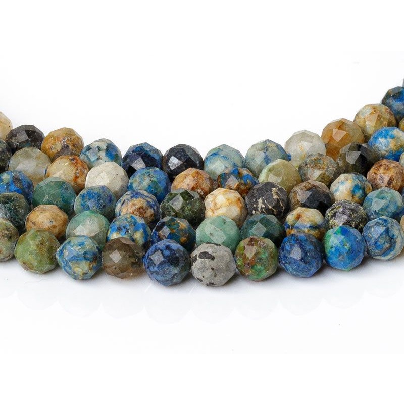 Αζουρίτης - Azurite χρώμα μπλε σχήμα σφαιρικό ταγιέ 5 mm