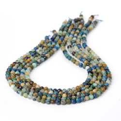 Αζουρίτης - Azurite χρώμα μπλε σχήμα σφαιρικό ταγιέ 5 mm