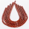 Κορνεόλη - Carnelian χρώμα κόκκινο σχήμα κυλινδρικό 8x12 mm