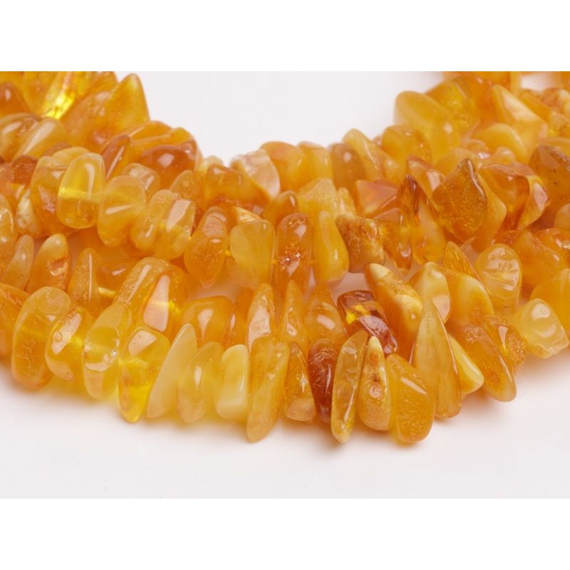 Κεχριμπάρι - Amber χρώμα πορτοκαλί σχήμα τσιπς 7-12 mm