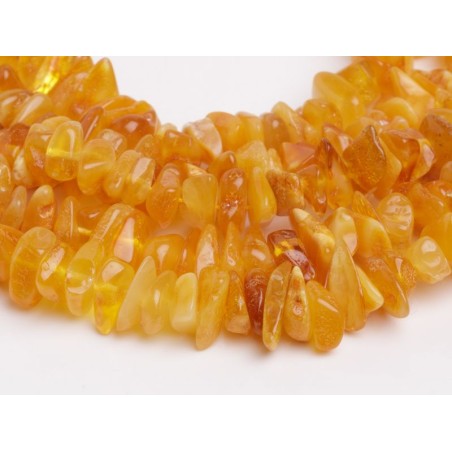 Κεχριμπάρι - Amber χρώμα πορτοκαλί σχήμα τσιπς 7-12 mm