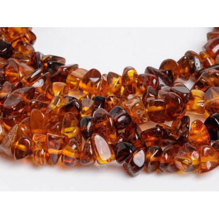 Κεχριμπάρι - Amber χρώμα καφέ σχήμα τσιπς 7-10 mm