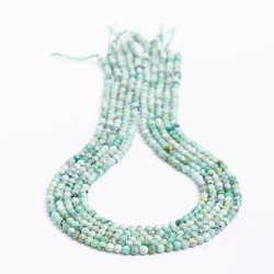 Βαρισίτης - Variscite χρώμα τουρκουάζ σχήμα σφαιρικό ταγιέ 3.5 mm