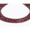 Γρανάτης - Garnet χρώμα κόκκινο σχήμα κύβος ταγιέ 2 mm