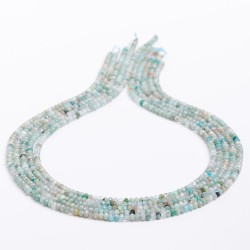 Αμαζονίτης - Amazonite χρώμα πολύχρωμο σχήμα ροδέλα ταγιέ 3.5 mm