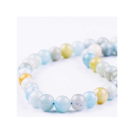 Ακουαμαρίνα - Aqua marine χρώμα μπλε ανοικτό σχήμα σφαιρικό 10 mm