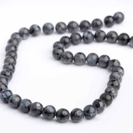 Λαμπραντορίτης - Labradorite χρώμα μαύρο σχήμα σφαιρικό 8.5 mm
