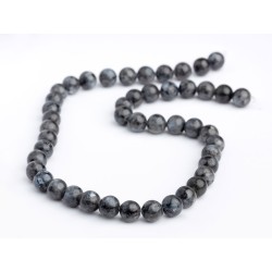Λαμπραντορίτης - Labradorite χρώμα μαύρο σχήμα σφαιρικό 8.5 mm