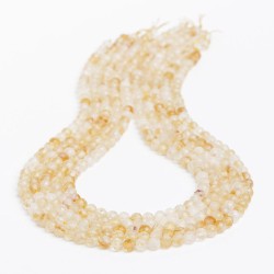 Κιτρίνης - Citrine χρώμα κίτρινο σχήμα σφαιρικό ταγιέ 5 mm