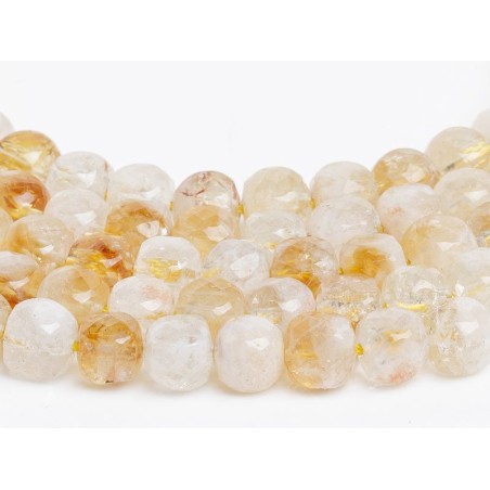 Κιτρίνης - Citrine χρώμα κίτρινο σχήμα κύβος ταγιέ 5.5 mm