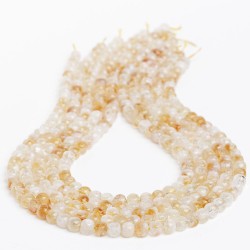 Κιτρίνης - Citrine χρώμα κίτρινο σχήμα κύβος ταγιέ 5.5 mm