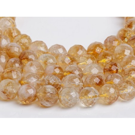 Κιτρίνης - Citrine χρώμα κίτρινο σχήμα σφαιρικό ταγιέ 8 mm