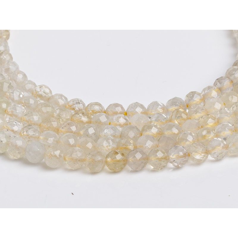 Κιτρίνης - Citrine χρώμα κίτρινο σχήμα σφαιρικό ταγιέ 4 mm