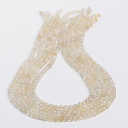 Κιτρίνης - Citrine χρώμα κίτρινο σχήμα σφαιρικό ταγιέ 4 mm