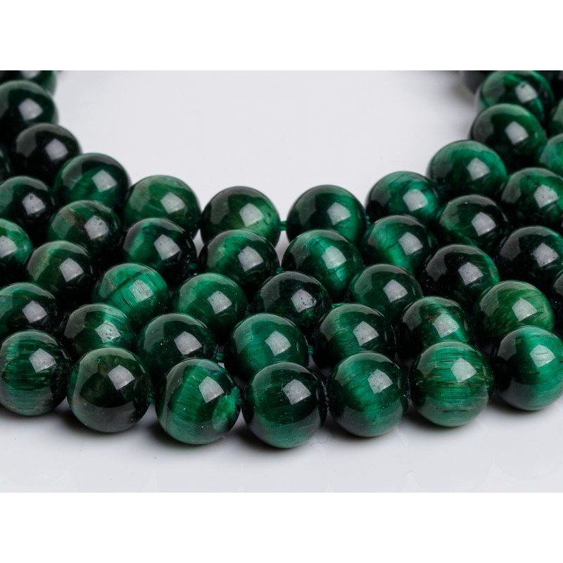 Μάτι τίγρης - Tiger eye χρώμα πράσινο σχήμα σφαιρικό 8.5 mm